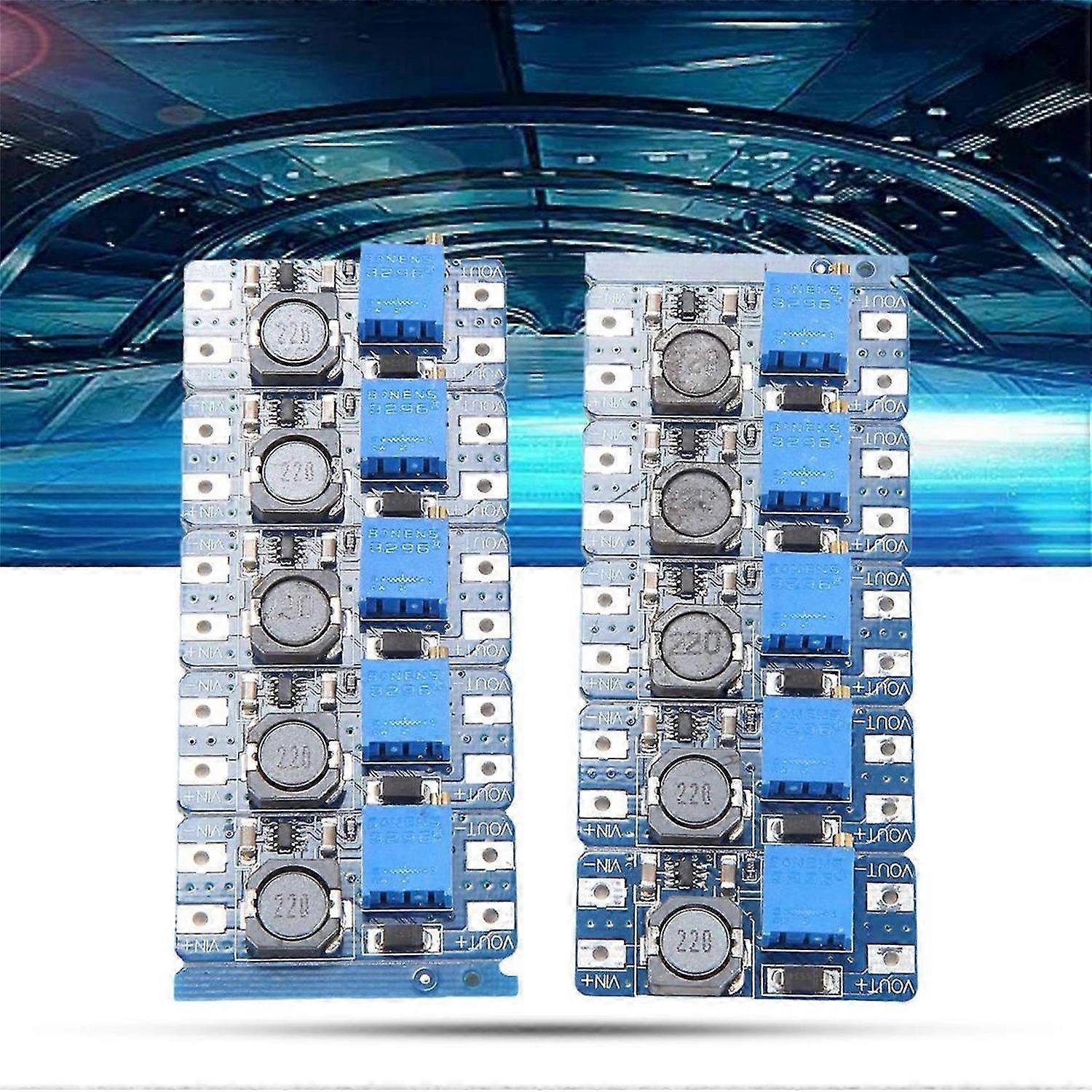 10Pcs DC-DC Boost Module 2A Boost Board Input 3V/5V to Boost 5V/9V/12V/24V Adjustable Multi-Function