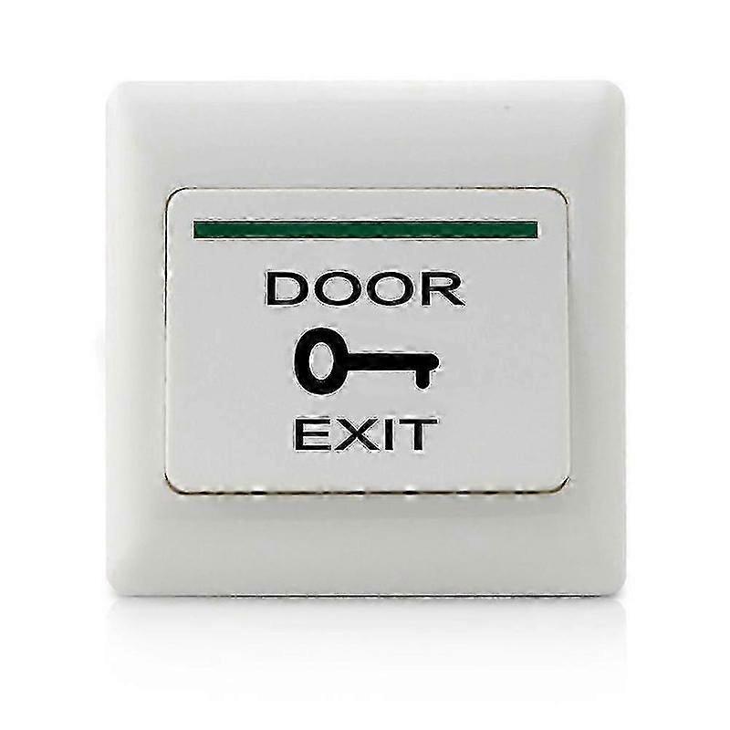 Push switch release for electronic door lock exit