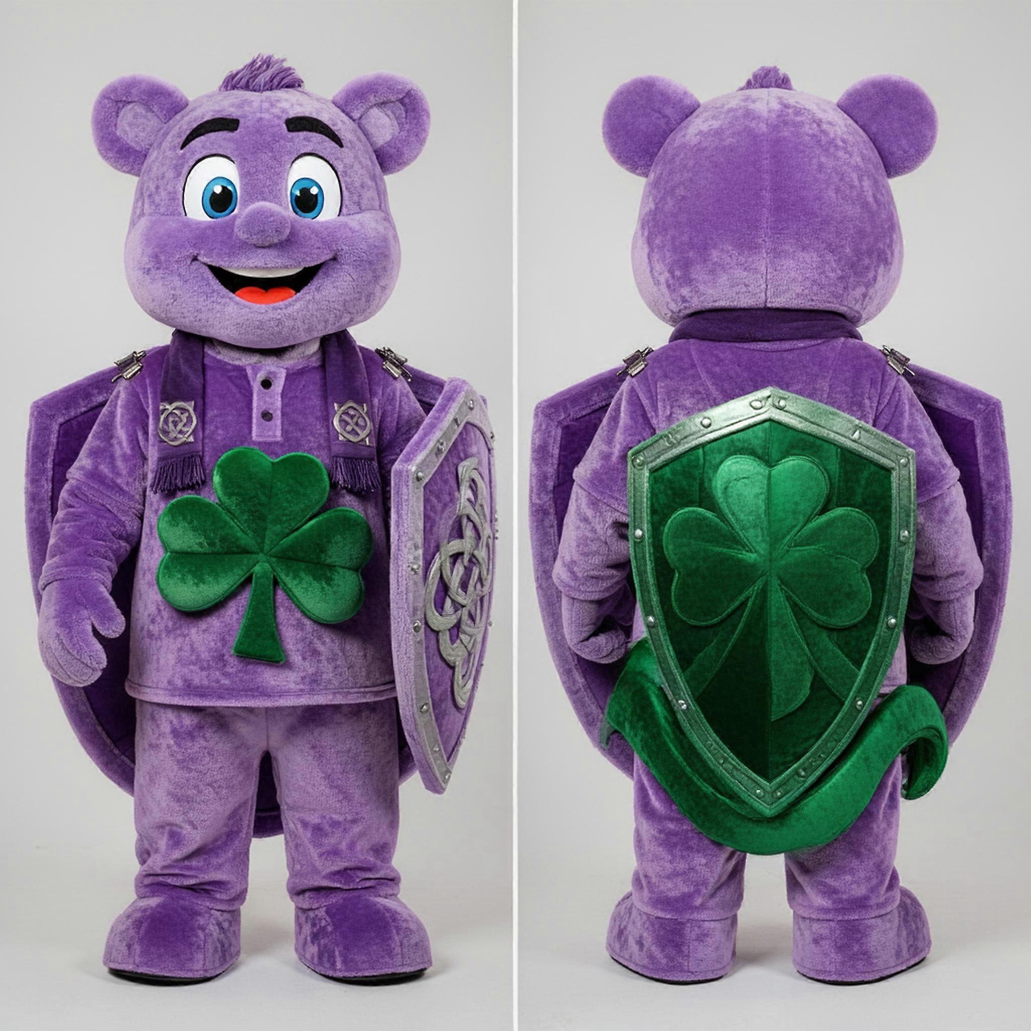MASTICOT Lavender Cartoon Celtic Shield Mascot
