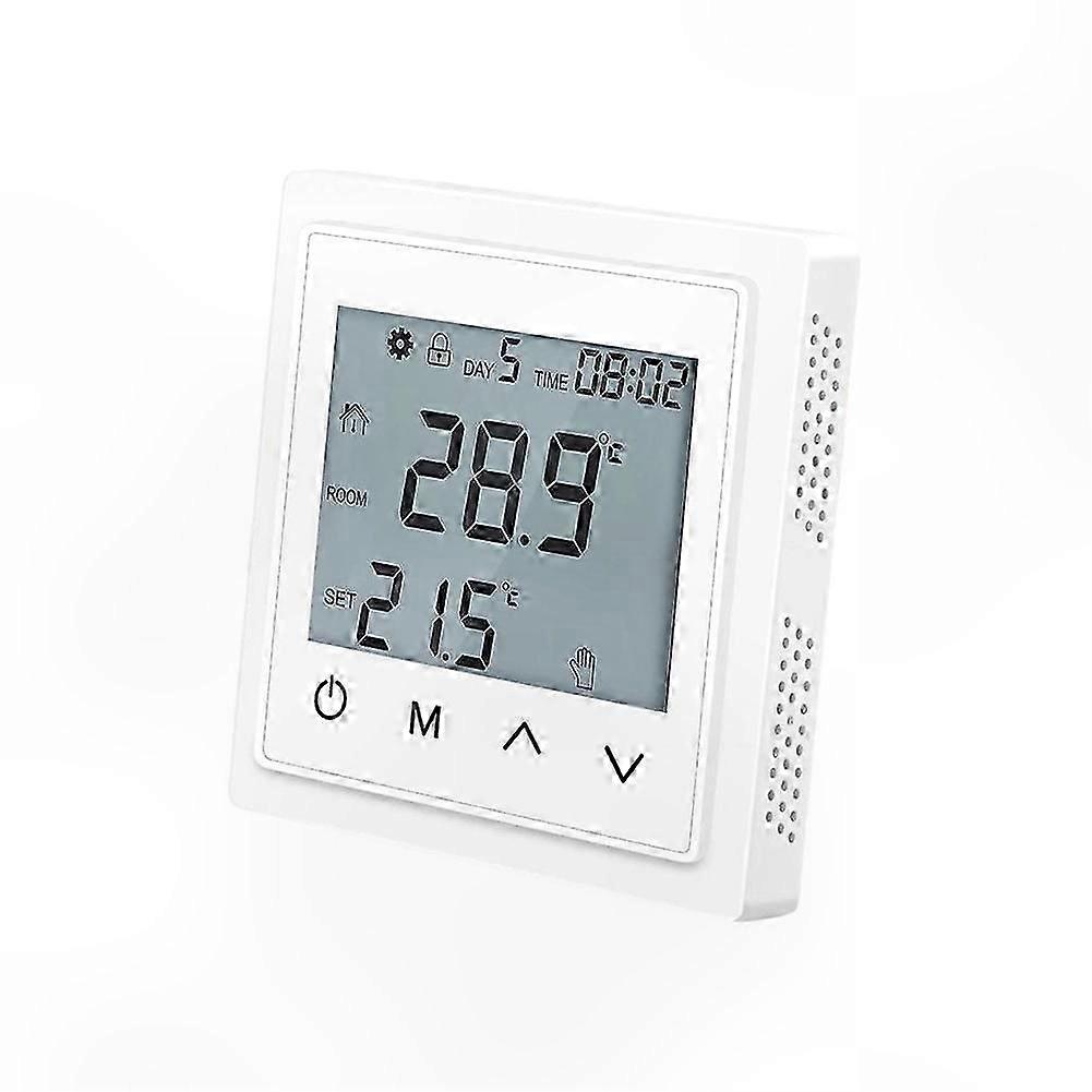 Programmable Temperature Control, Touch Screen Floor Heating Thermostat and Electric Heat Controller with Child Lock and Timer