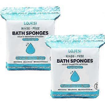 No Rinse Bathing Wipes 25-Piece Set 20x20cm Soap & Shampoo Infused Suitable Shower Bath Use - Fresh Hygienic Cleanse Pre