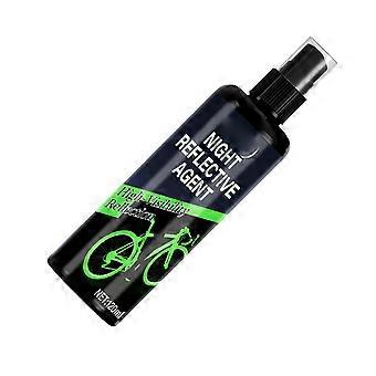 Pump-Applied Reflective Sprayer Paint Coating for Selected Cycling, Running, Outdoor Gear, and Vehicle Accessory Areas  Green