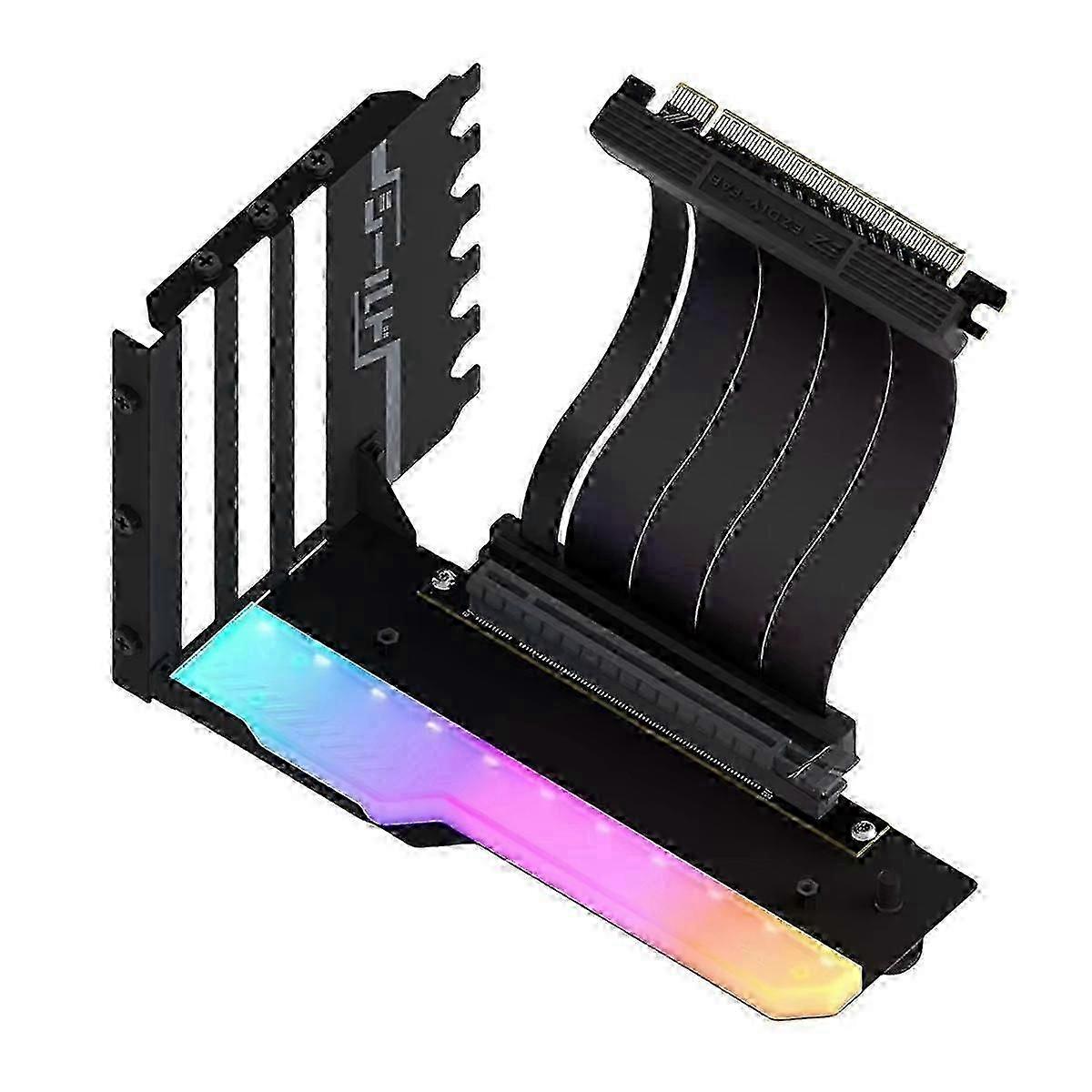 Vertical mounting bracket with riser cable, good quality black graphics card kitWHBYV
