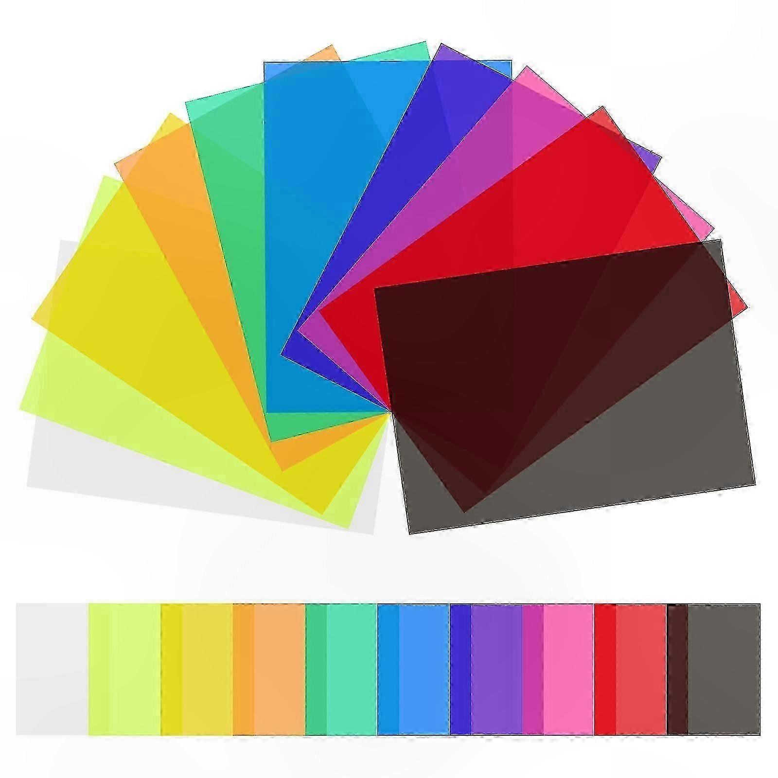 20-Pack Transparent Gel Filters for Studio Lighting Modifications