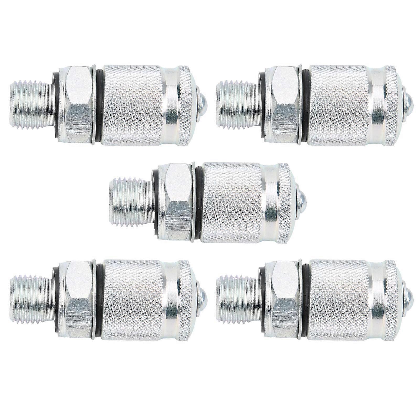 5Pcs Hydraulic Testing Adapter Thread Test Coupling Connectors Pressure Measuring PT PPTUNF1 2in