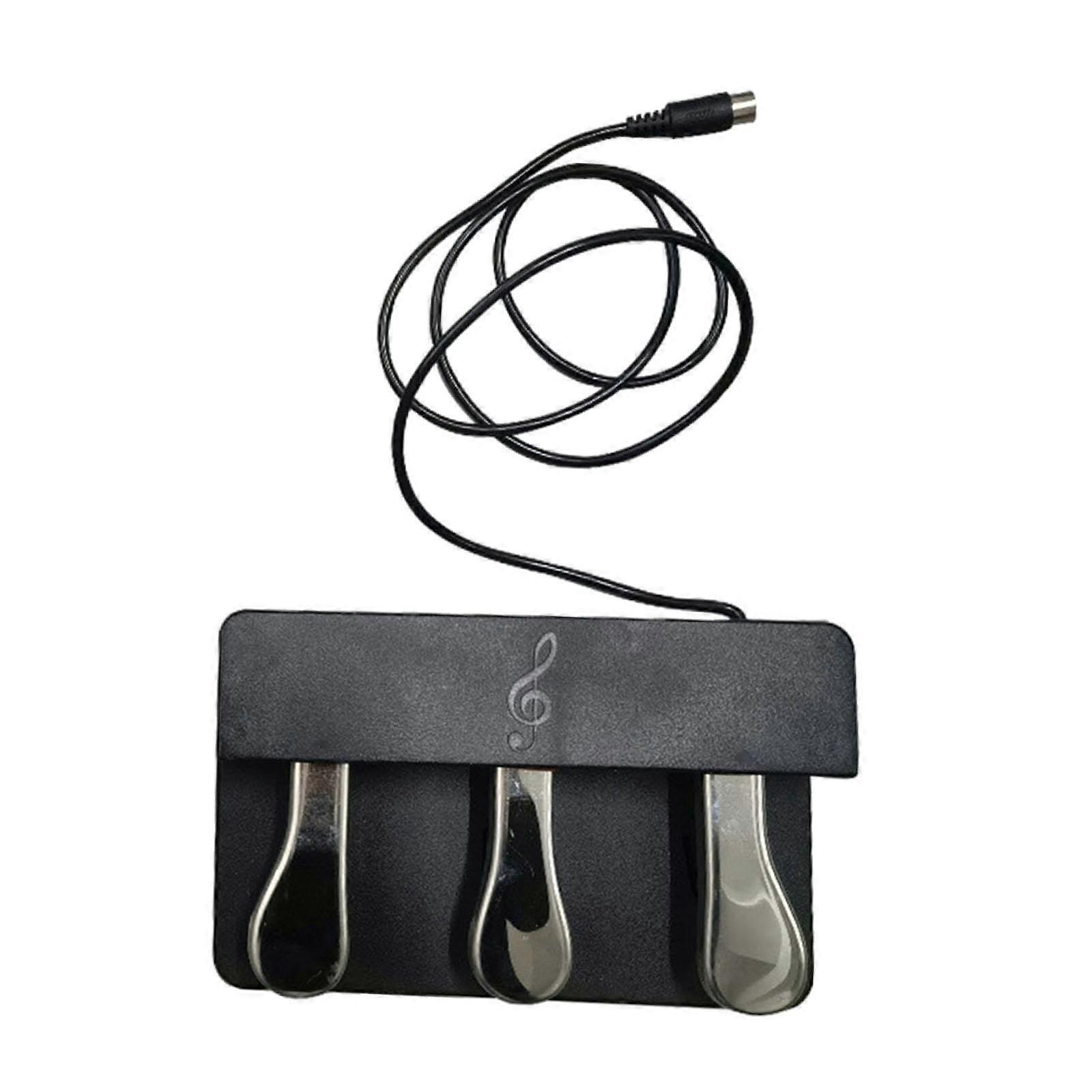 Digital Piano Pedal Unit with Full Pedal Functionality, Universal Three Pedal Keyboard Accessory