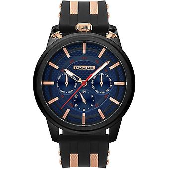 Police upside Quartz Analog Man Watch with Silicone Bracelet R1451299002