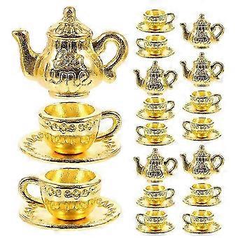2026  Mini Tea Set Vintage Dollhouse Accessories for Decor 6Sets