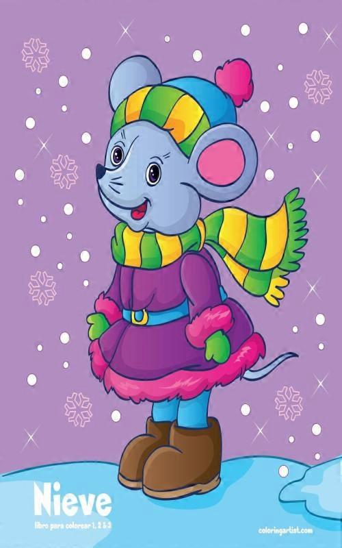 Nieve Libro Para Colorear 1 2 & 3