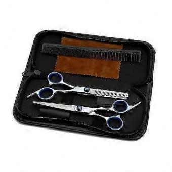 Hair Cutting Scissors Set, Stainless Steel Barber Shears and Thinning Scissors with Comb and Case for Salon & Home Use