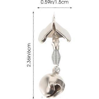 10pcs Fishing Bells for Rods Metal Fishing Alert Bells Fishing Rod Alarm Bells for Rods Clip, for All Kinds of Sea Rod (Silver)
