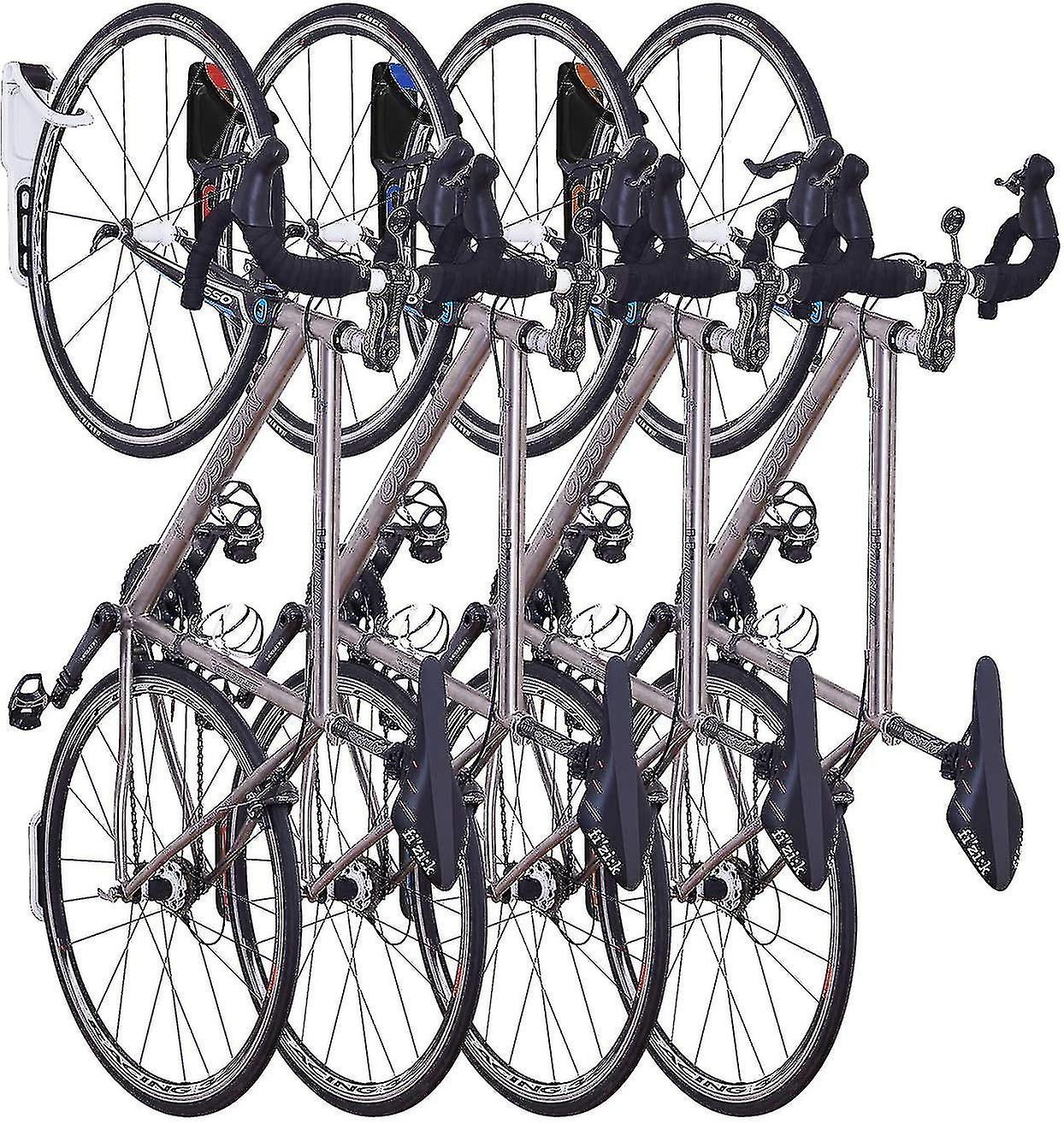 Bike Rack, Rubber Coating Wall Mount Bike Rack, For 2 Bikes Bike Wall ...