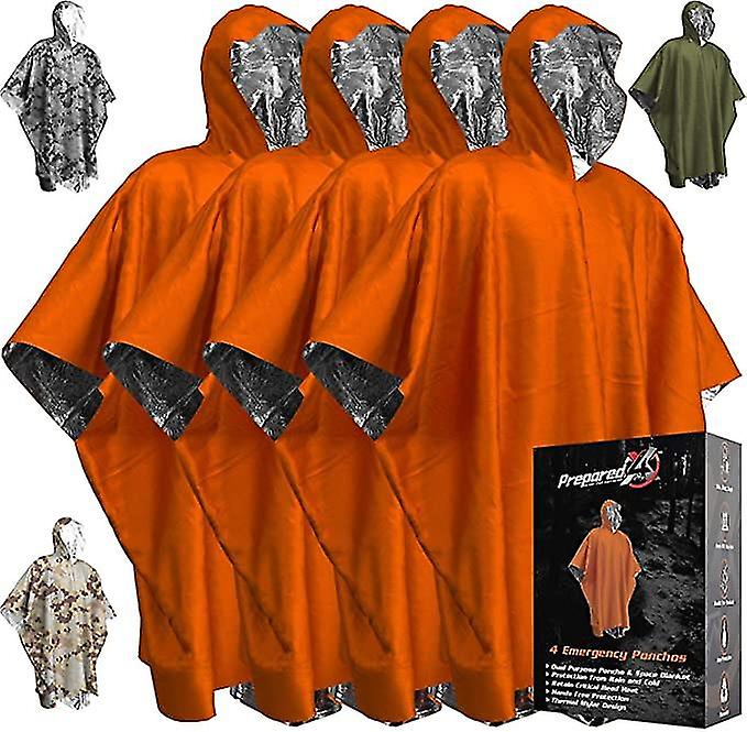 Κουβέρτα έκτακτης ανάγκης & εξοπλισμός επιβίωσης μίγματος Poncho - σκληρή αδιάβροχη υπαίθρια κουβέρτα εργαλείων στρατοπέδευσης - κρατά τη θερμότητα 90% + αντανακλαστικές ανακλήσεις επιφάνειας