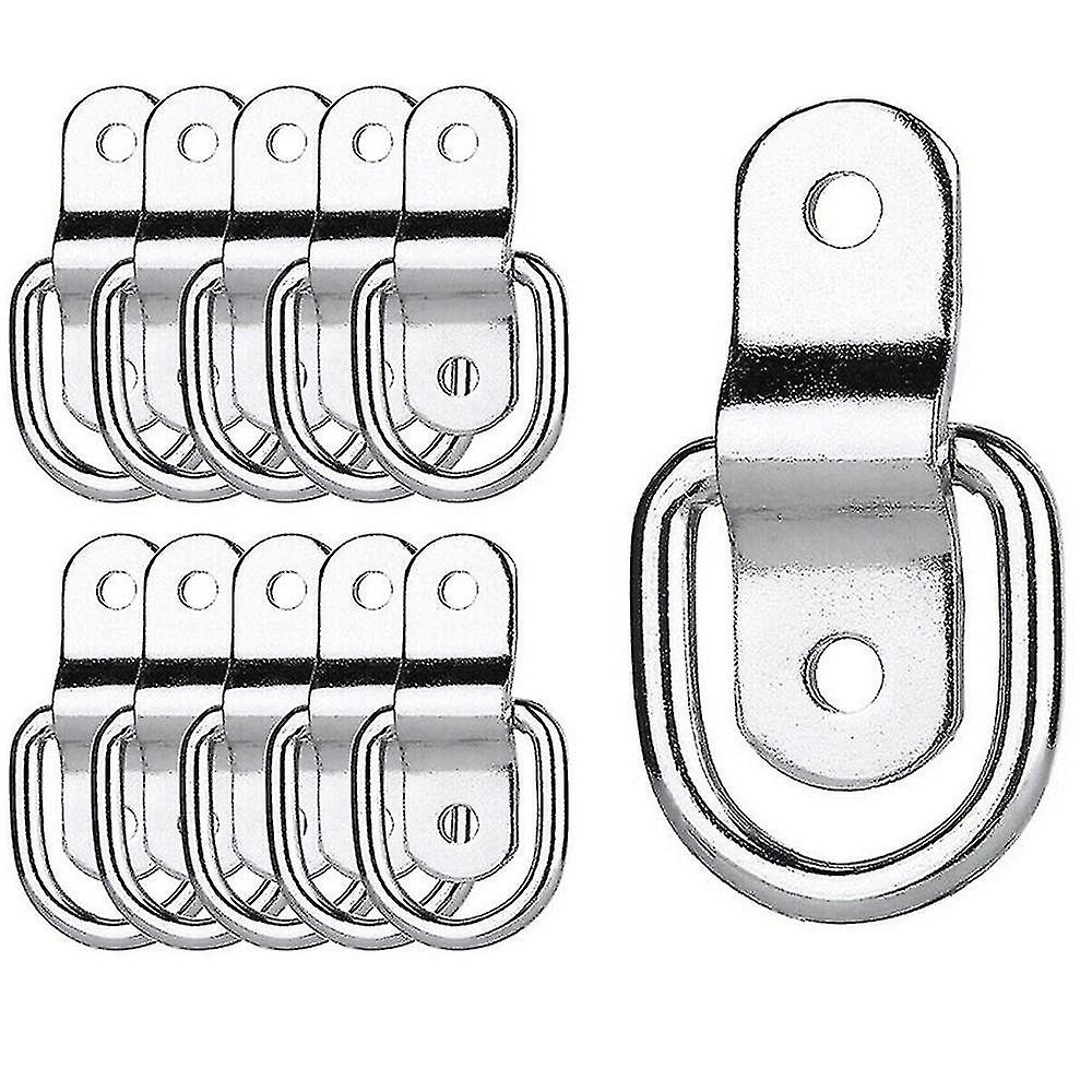 10pcs D-rings Tie Down Load Heavy Duty Anchor Point Trailer Lashing Hook