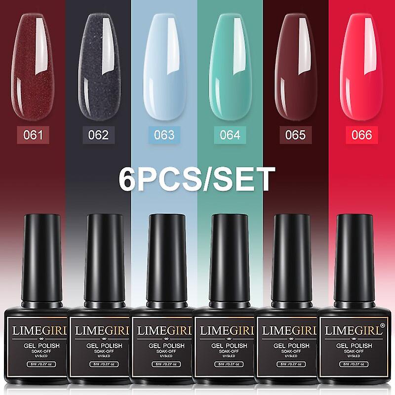 Gel Nail Polish Set Pure Color Nail Kit Glitter Semi Permanent Nail Art Base Top Coat Uv Led Gel Polish Set 11