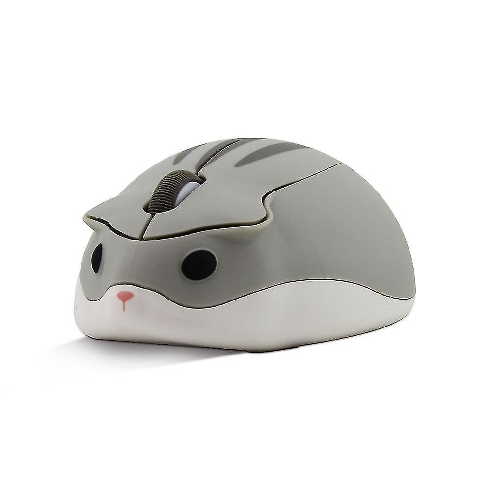 Gray Cute Cartoon Wireless Usb Optical Computer Mini Mouse Hamster