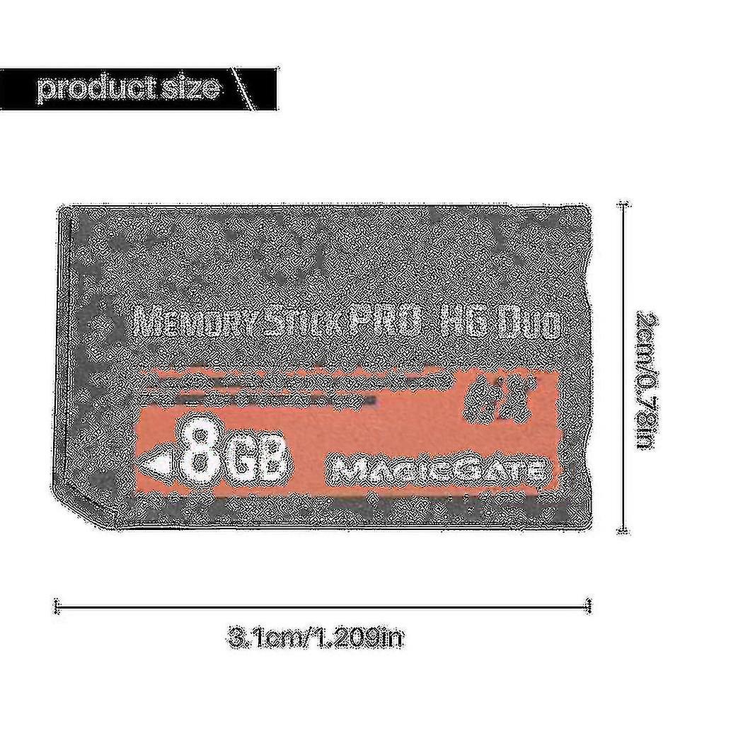 8gb Memory Stick Pro Duo Flash Card For Psp Cybershot Camera
