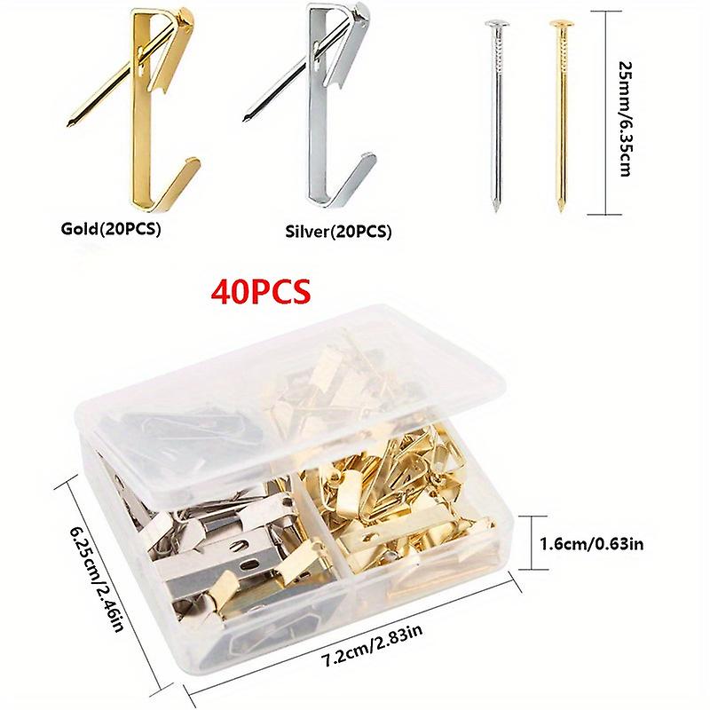 20/30/40pcs κρεμαστό κιτ εικόνων - 30lb κρεμάστρες & καρφιά γάντζων εικόνων για γυψοσανίδα &; ξύλινους τοίχους