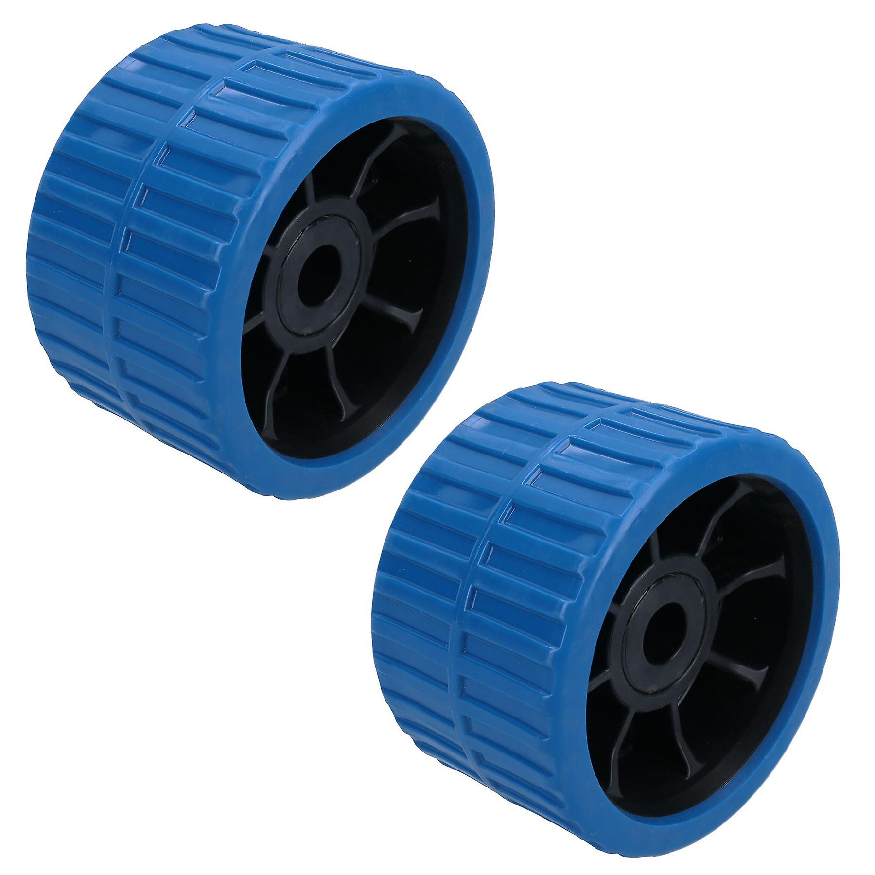 Boat / Jetski / Dinghy Trailer Ribbed Roller NON MARKING 15mm Bore 2 Pack