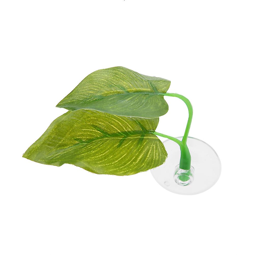 Artificial Betta Leaf Hammock for Fish Tank, 5.8x4.6cm, Green, 2pcs