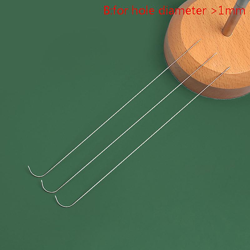 Big Eye Curved Beading Needles Stainless Steel Sewing Needles DIY Bead Spinner Needles Craft Making Sewing Tool