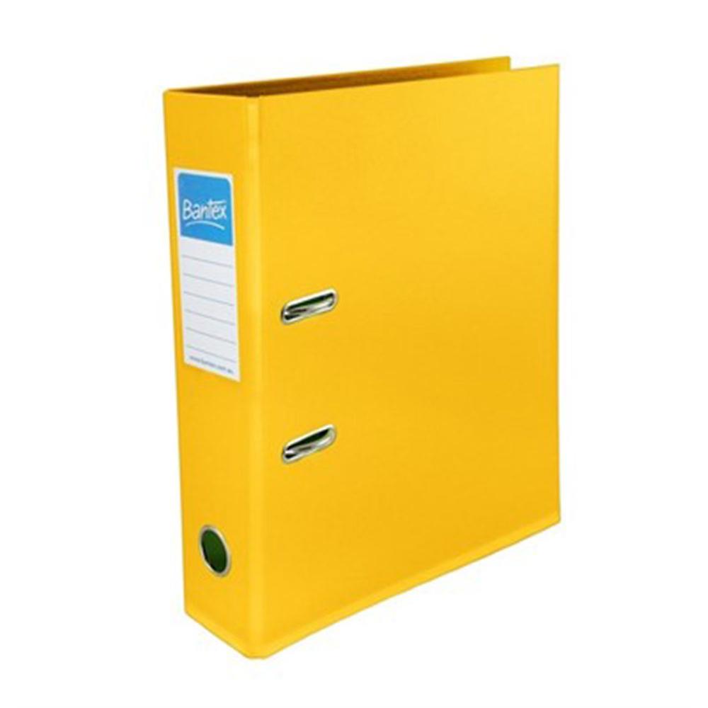 Bantex A4 Vibrant Level Arch File Unique Reinforced Lower Edge 70mm Yellow