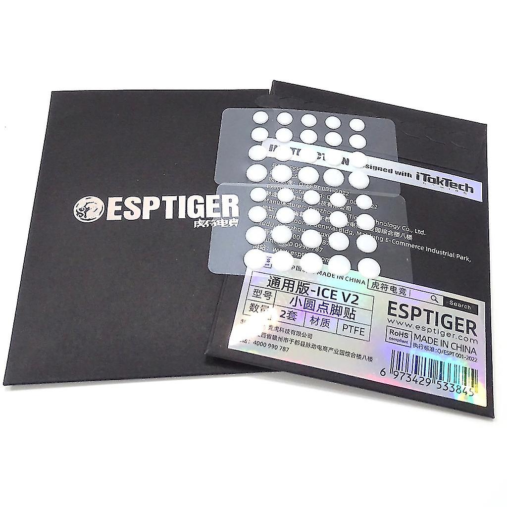 Esports Tiger Ice Mouse Görkorcsolya Láb Diy Universal Dots Egérpad Fehér