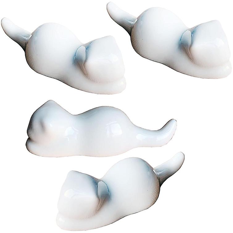 Cute Cat Kitty Chopsticks Rest Knife Rests Holder for The Table Setting for Sushi Chopsticks, Forks, Spoons, Knives, Paint Brushes, Coffee Spoon Rest