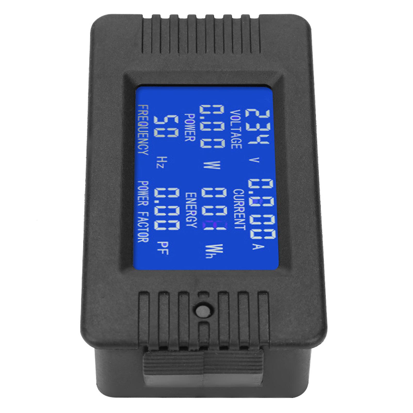 Rankomu K Wh Tester USB Color LCD Voltmeter Ammeter Current Meter, USB Tester with Display, Black, Measures Voltage and Current, Compact Design