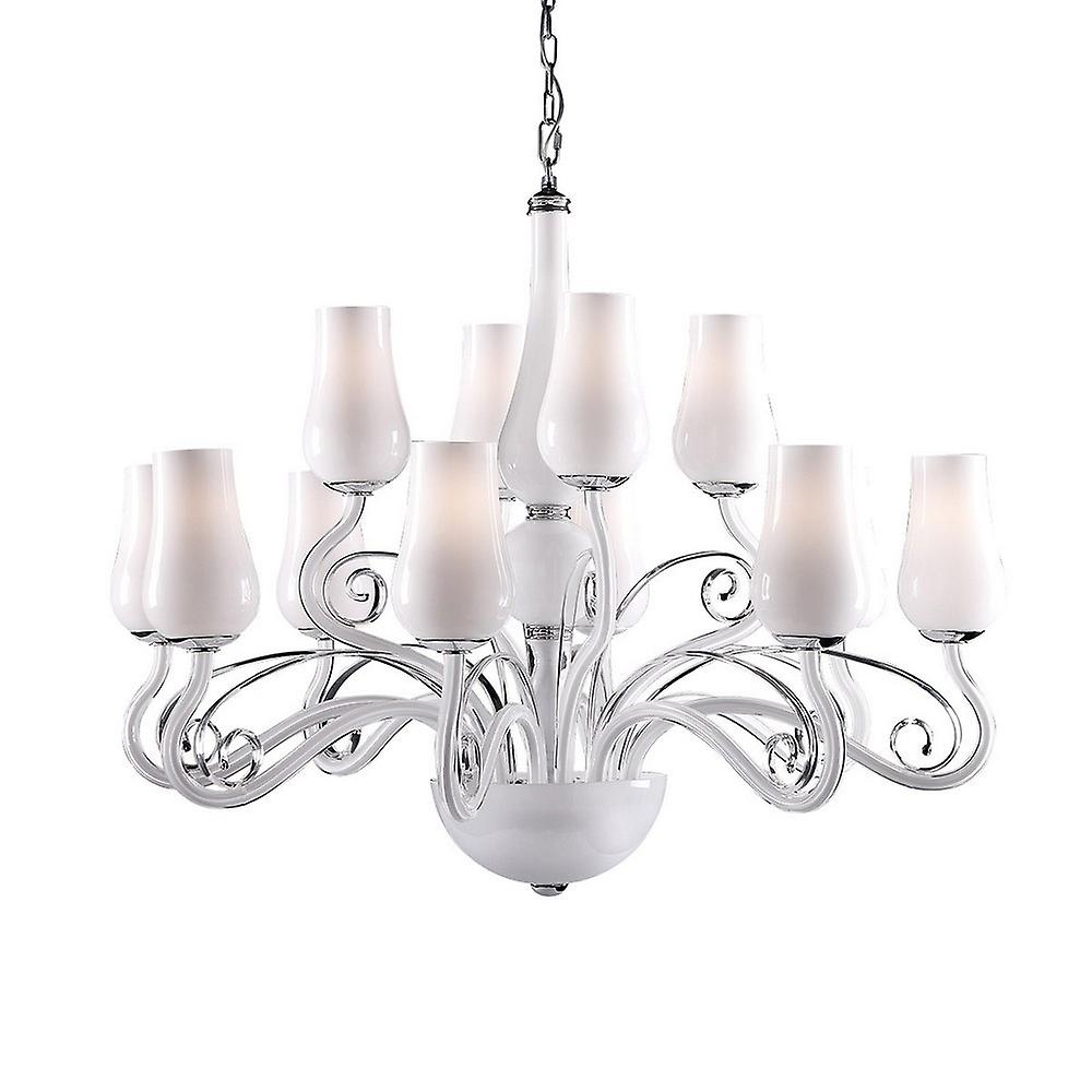 Modern Chandeliers White 12 Light , E14