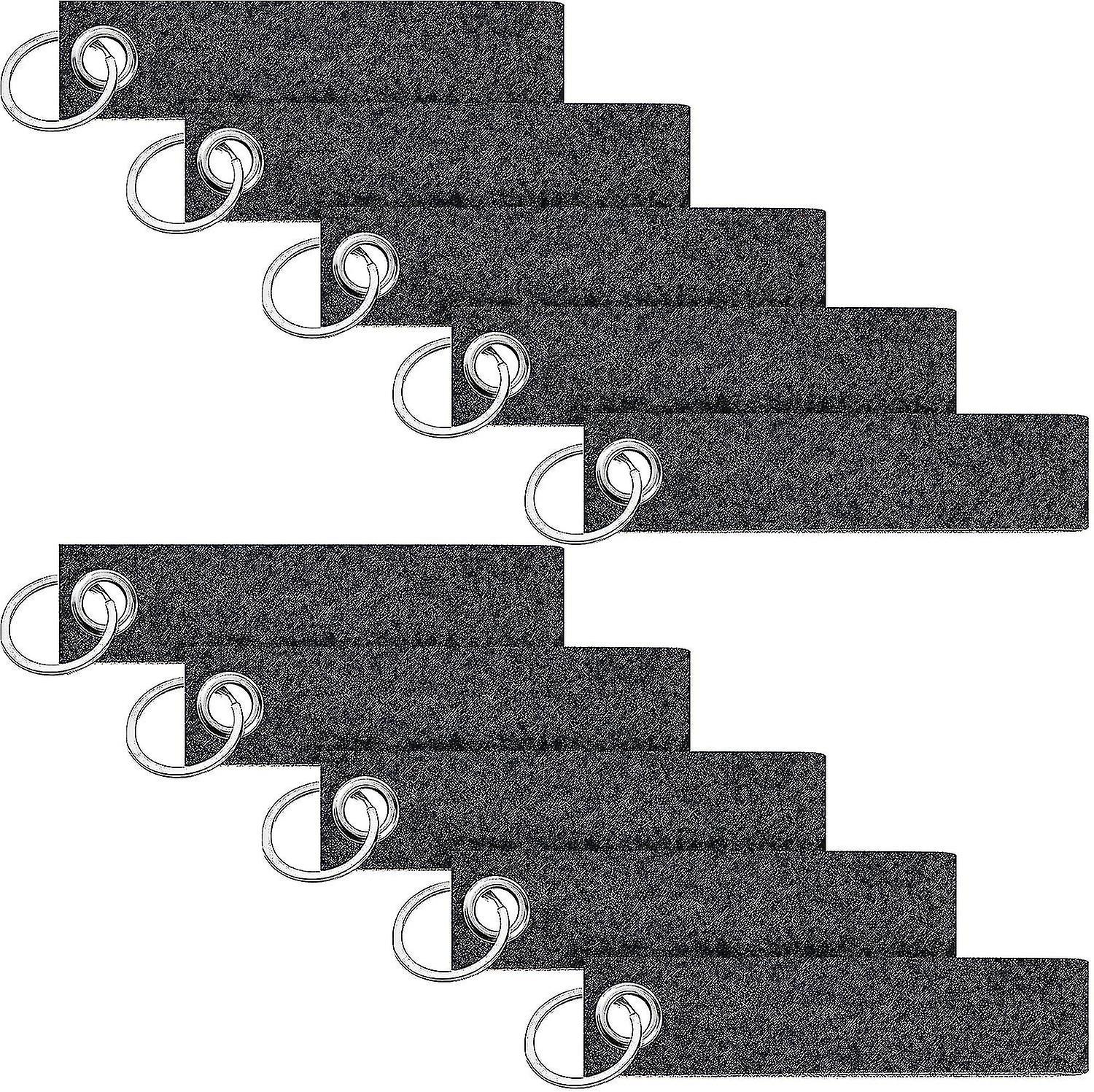 20pcs לבד מחזיקי מפתחות עם טבעת נירוסטה עבור diy קישוט מלאכה מחזיק מפתחות, להכנת עצמך keyrings ריק 13x3 ס"מ