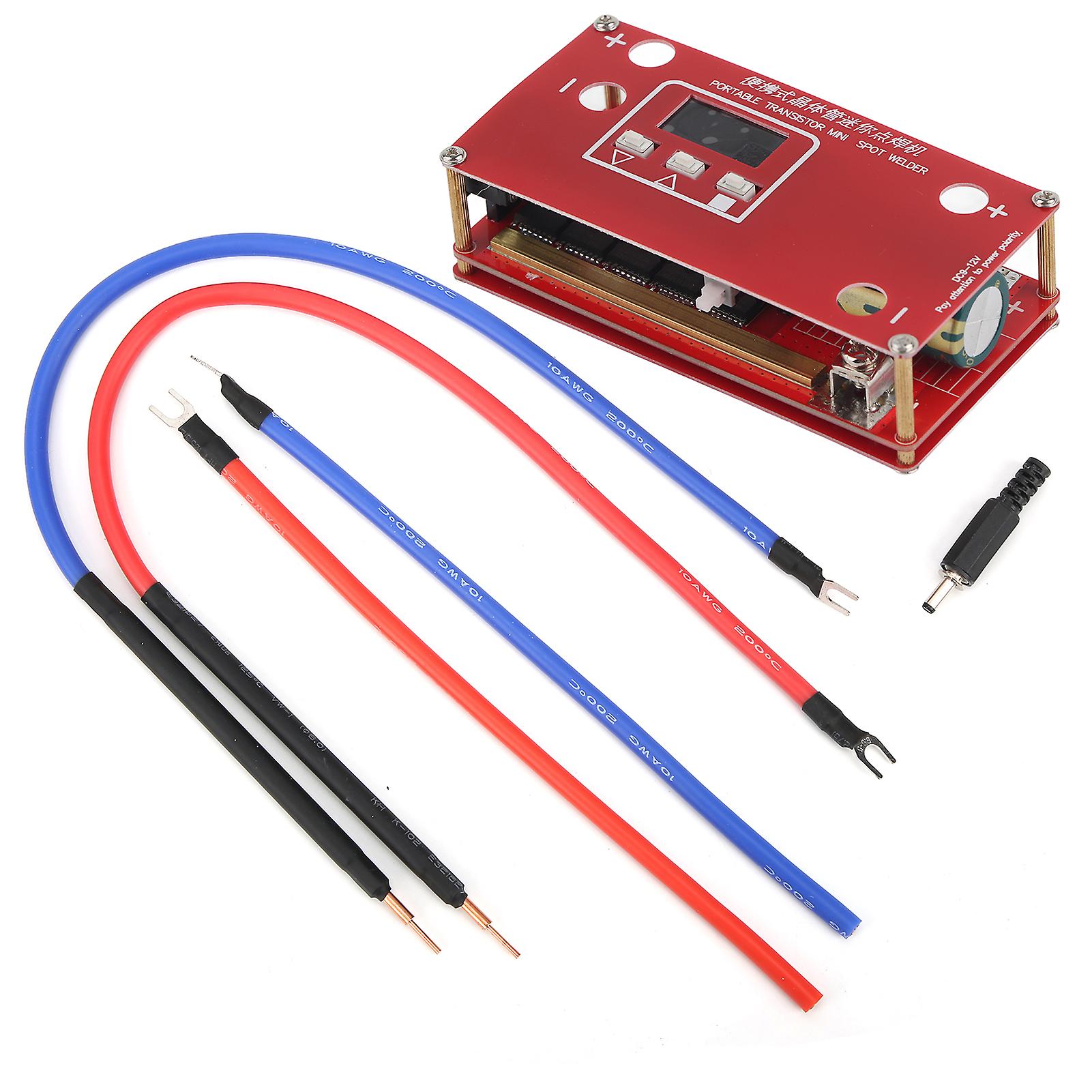 Portable Mini Spot Welder Machine Transistor 18650 Lithium Battery, Lightweight Compact Welder for 18650 Cells and Capacitor Repair