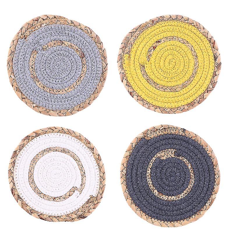 Cotton And Straw Table Mat For Eating Use