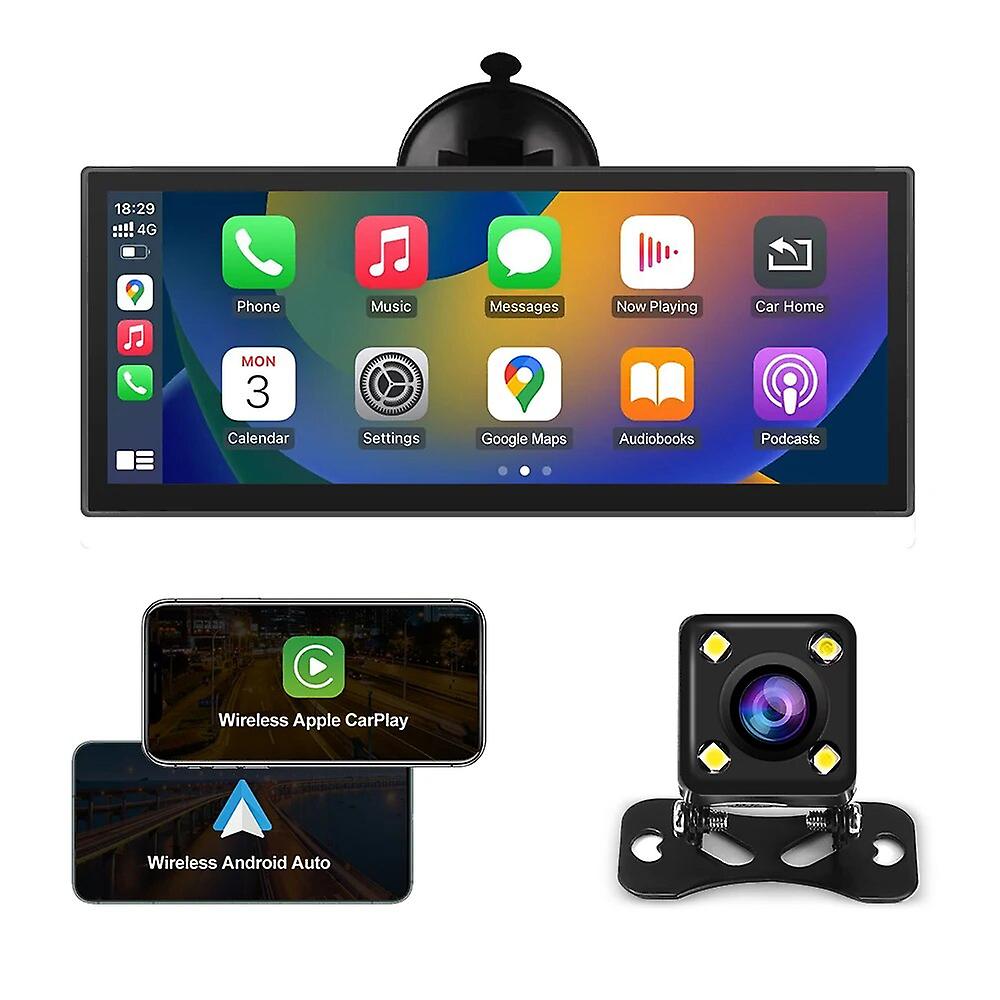 Road Top Universal 8.9inch Wireless Carplay & Android Auto Touch Screen For Range-rover-fiat-jaguar Cars Gps Wifi Reverse Camera