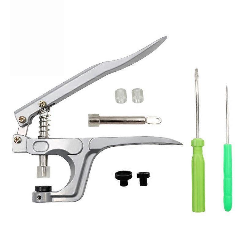 1 Piece Metal Portable Manual Snap Button Machine Set Silver 16.5cm