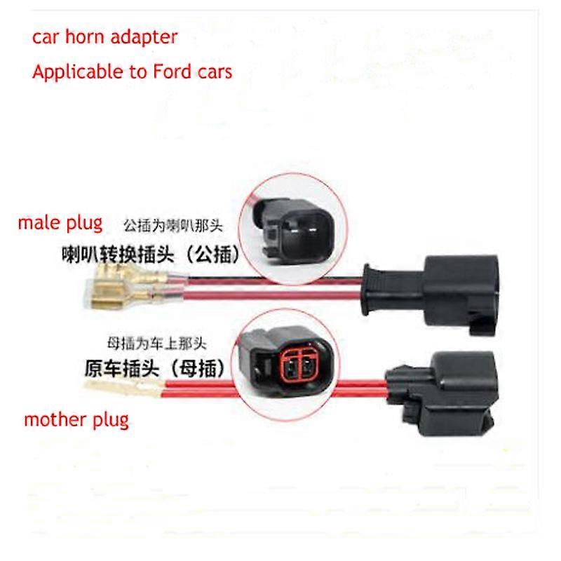 Suitable For Ford Focus Mondeo Taurus Carnival Horn One Drag Two Modified Harness Male And Female Plug
