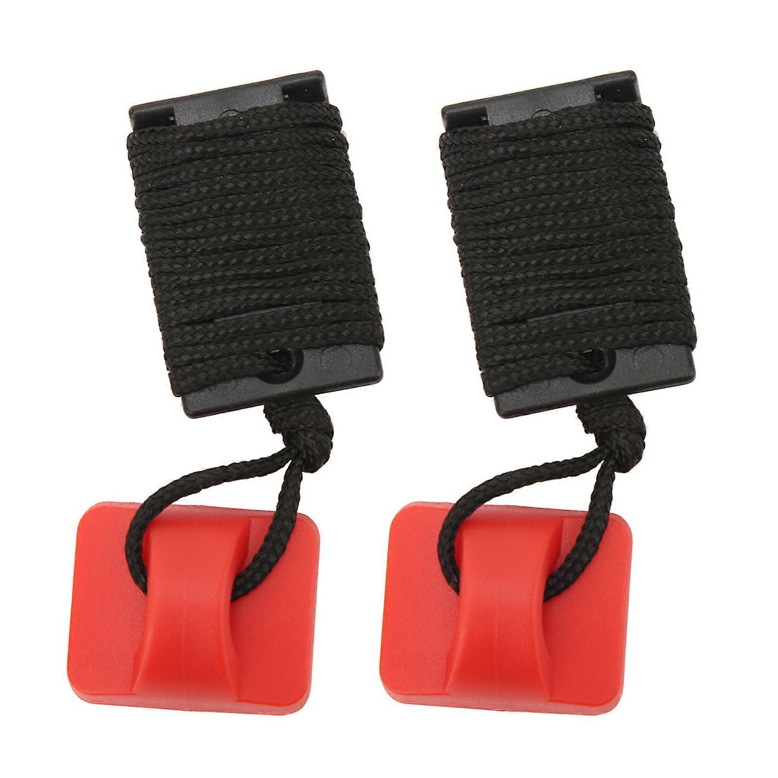 2pcs Running Machine Safety Switch Universal Magnet Emergency Stop Treadmill Key For Gym Red