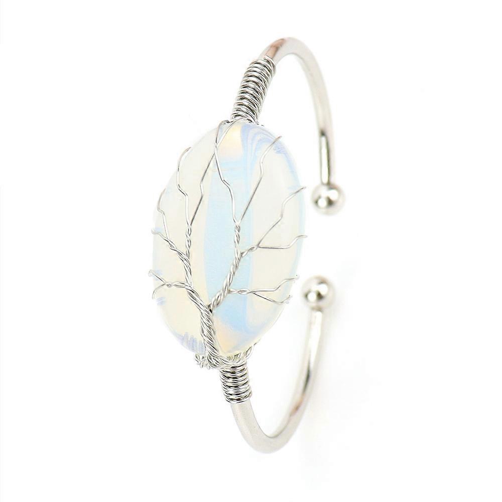 Bracelet - Silver Orbit Moonstone Glow - Lunar Serenity