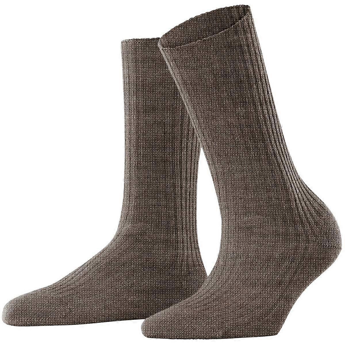 Falke Cosy Wool Boot Socks - Porto Mel Brown