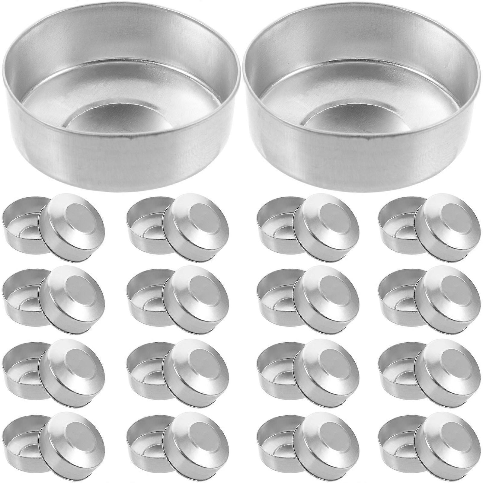 500pcs Aluminum Tea Light Tins Tea Light Empty Case Containers Candle Making (Silver)
