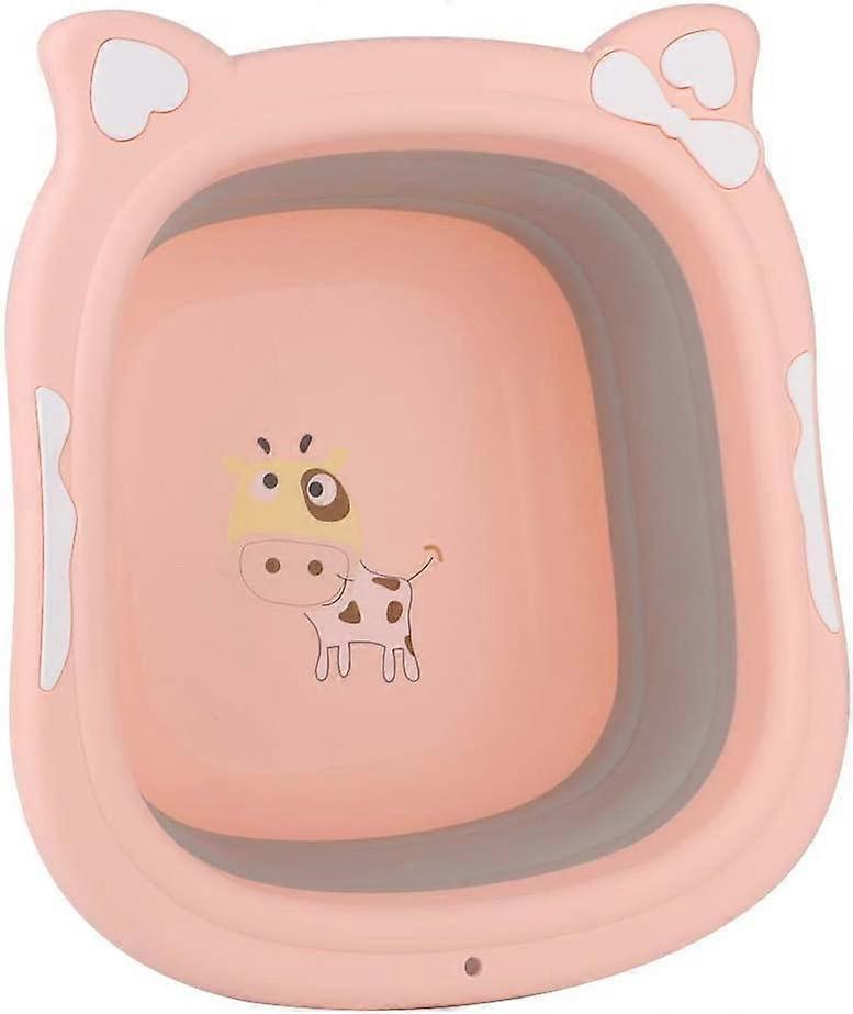 כיור מתקפל לתינוק, קריקטורה נייד נמתח תחת כיור שטיפה (כתום)