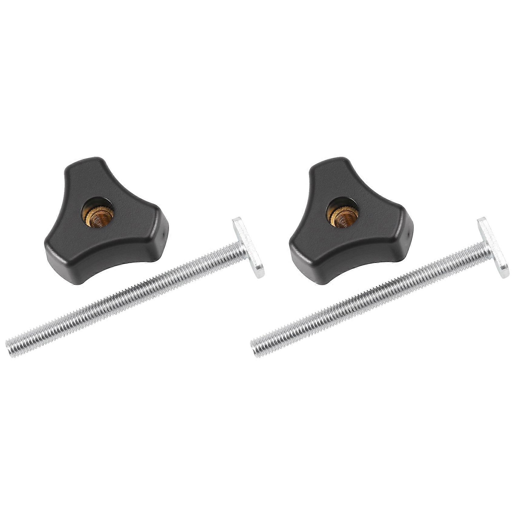 2 Set T Screw and M8 Plastic Handle,Metal Quick Acting Hold Down Clamp Set for T-Slot T-Track DIY W