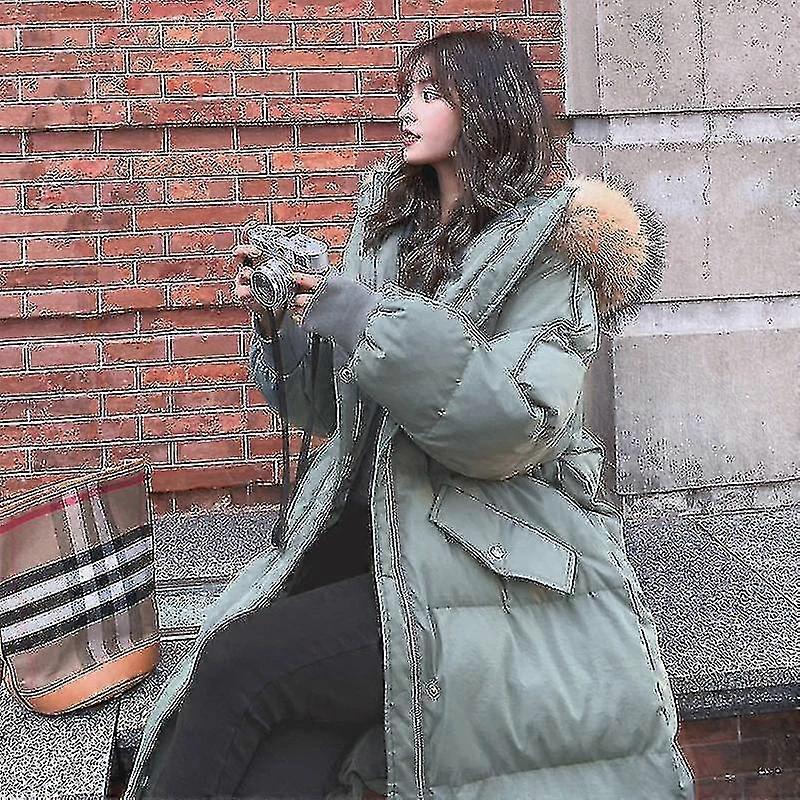 Parka Efterårs Vinterjakke Kvinder Tøj Vintage Koreansk frakke Kvinde Kvinders Dun Bomuldsjakke Varm Tyk Lang Parkas Oversized