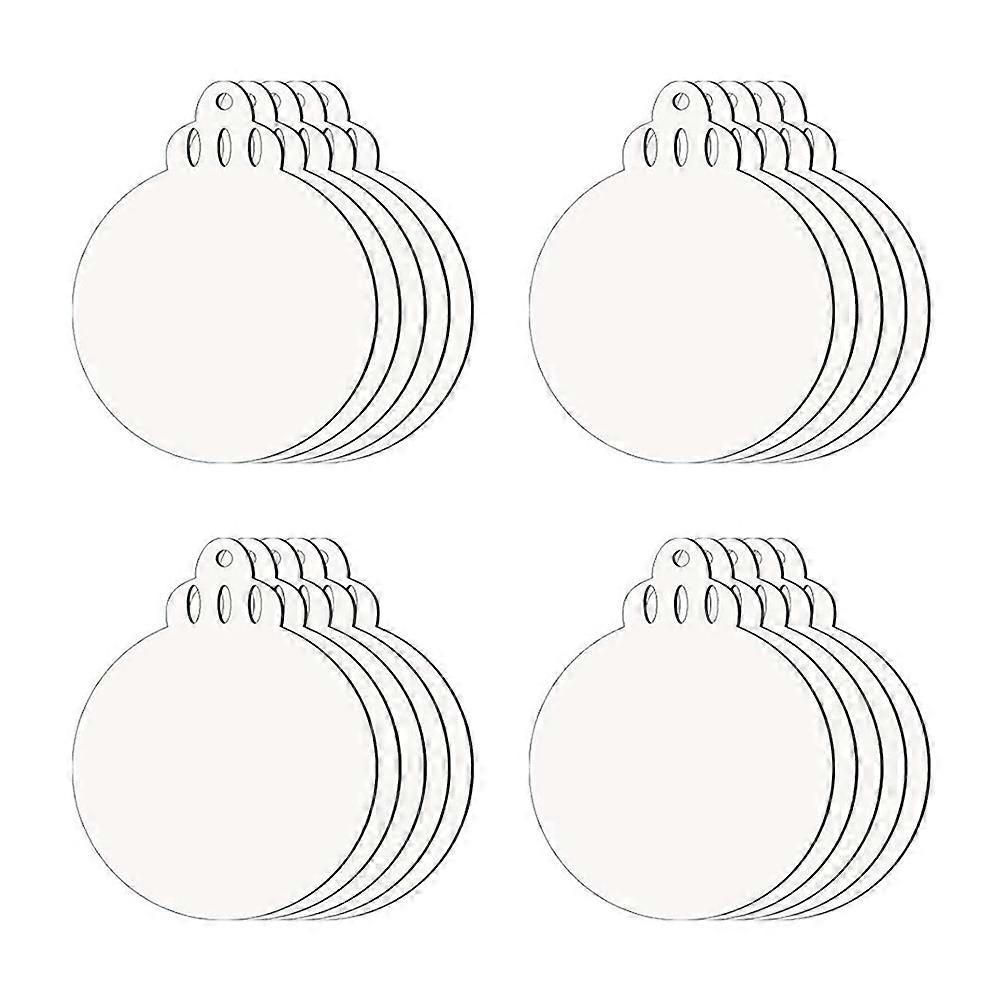 20 PCS Sublimation Christmas Ornaments Blanks MDF Double Sided Heat Transfer Sublimation Memorial C