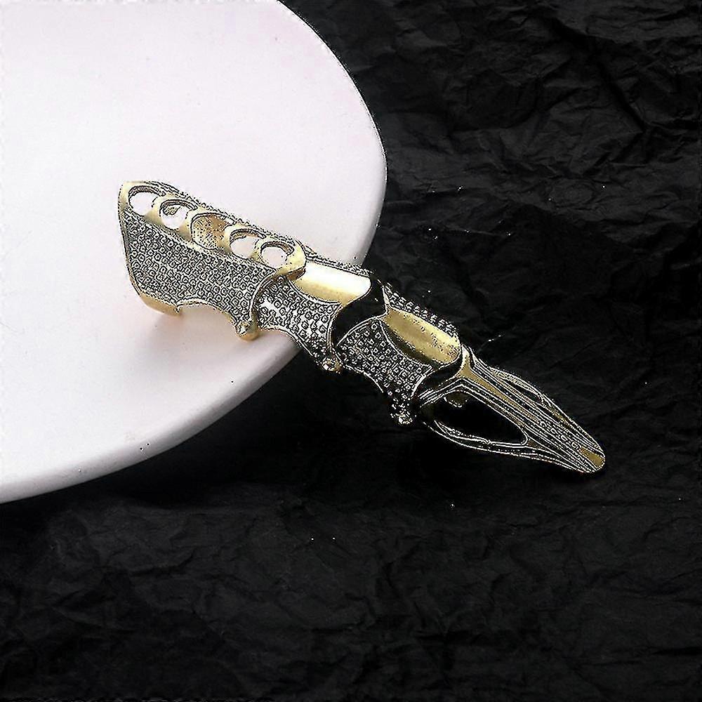 Unisex Knuckle Joint Ring Finger Armor Ring Long Fingernail Punk Ring Fashion Ghost Hand Claw G
