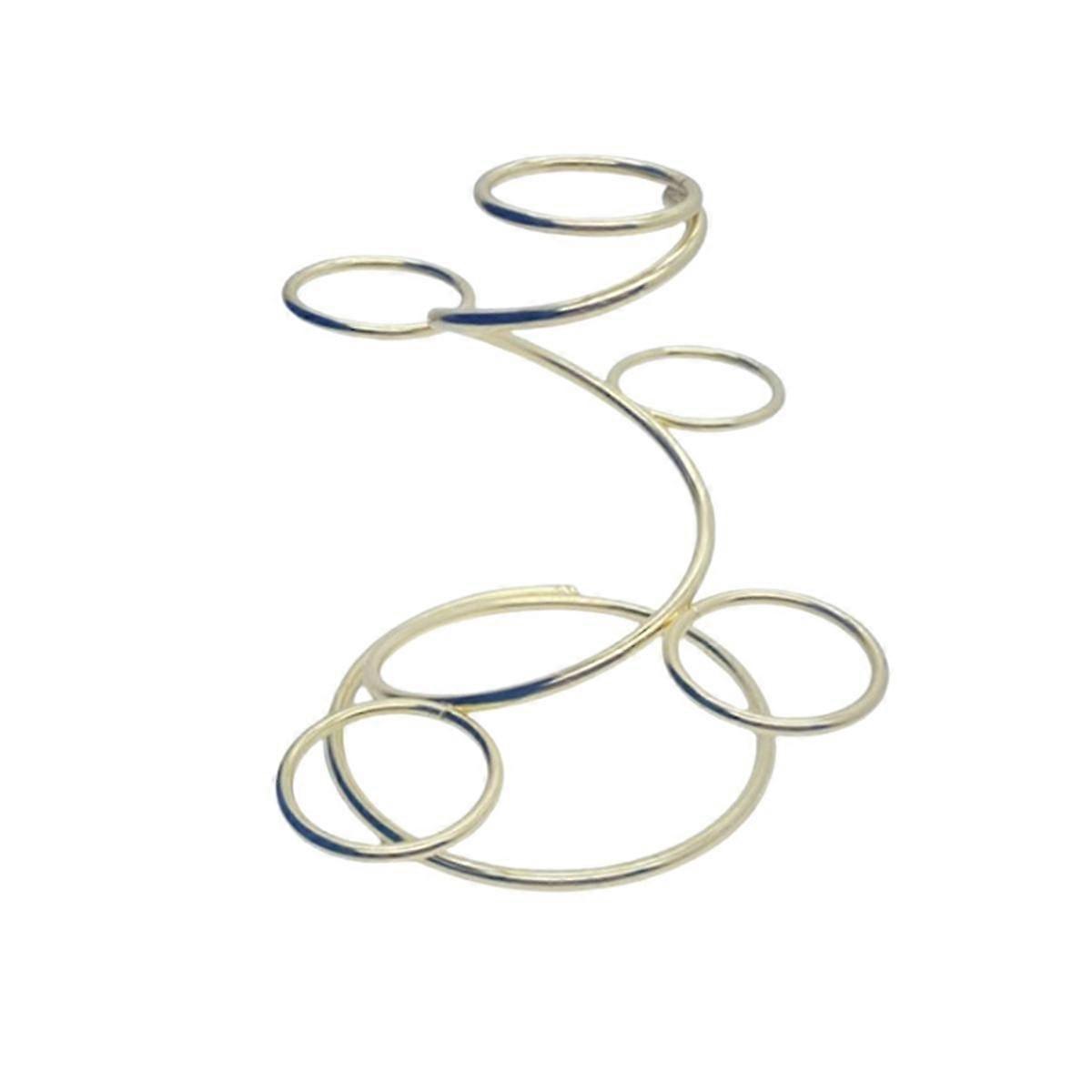 Metal 5 Ball Base Natural Crystal Sphere Stand Egg Holder Display Home Office Decor Gifts Multi-Ball Spiral Bracket-A