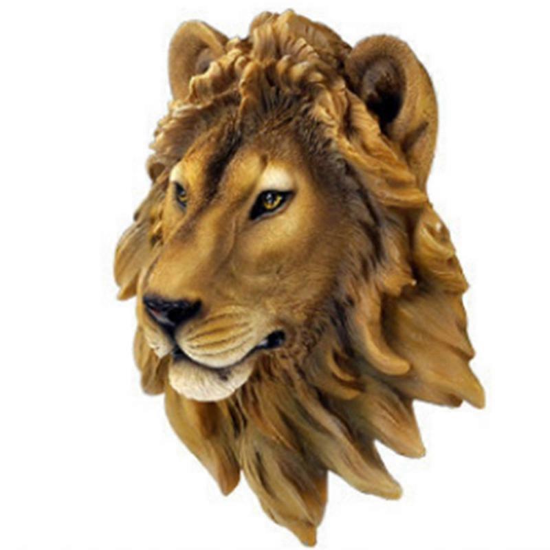 Bar Wine Cellar Simulation Sculpture Decor Resin Craft Head Wall Statue