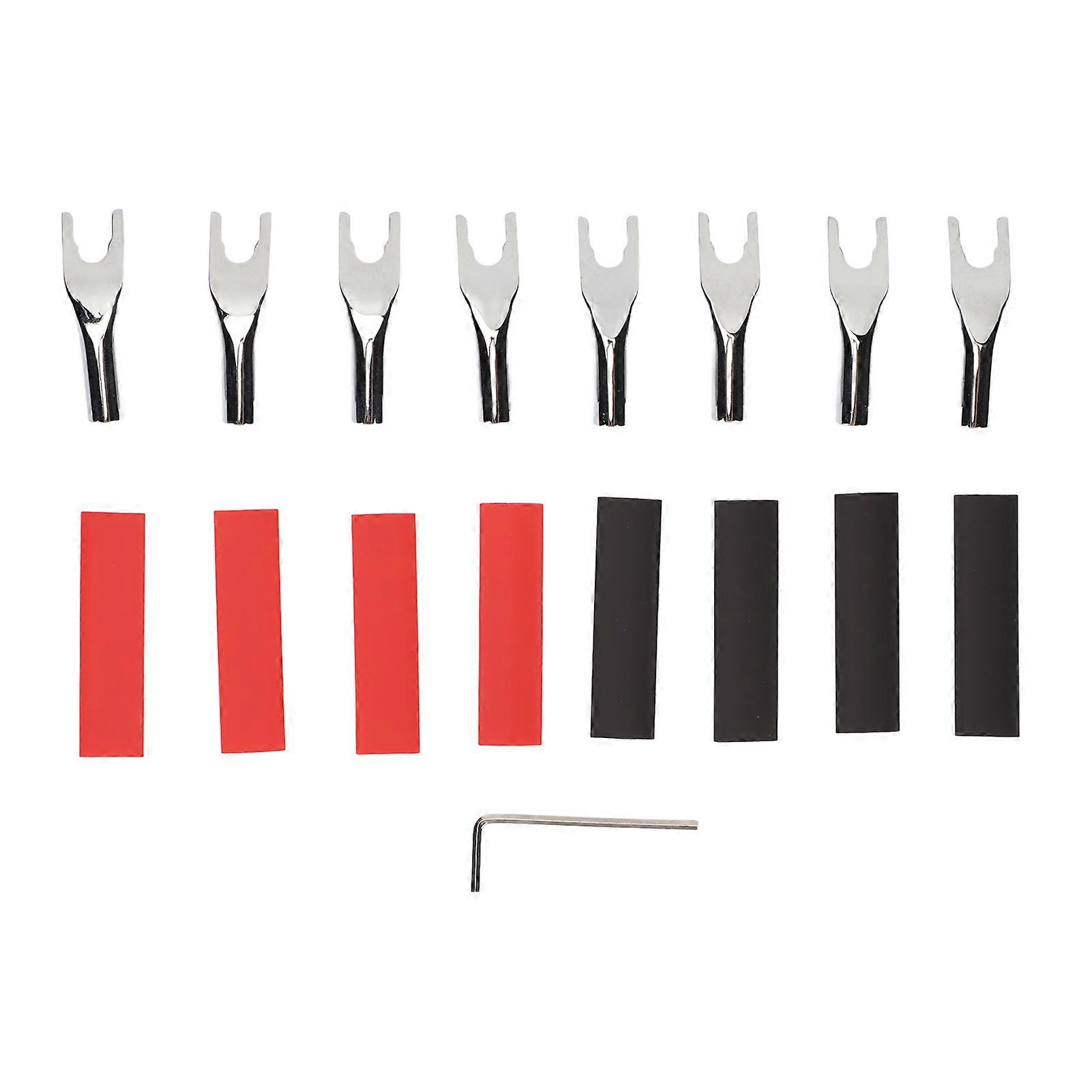 Speaker Y Spade Connector Replacement 45 Degree Double Screw Speaker Spade Connector for AV Receivers Amplifiers NO.2739