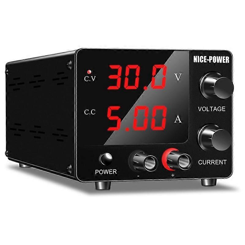 DC Power Supply Variable, 30V 5A Adjustable Switching Regulated Power Supply with Encoder, LED Dis