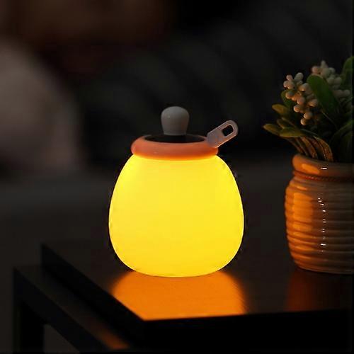 Round Nursing Bottle USB Silicone Night Light LED Bedside Lamp, Style:Rechargeable Version